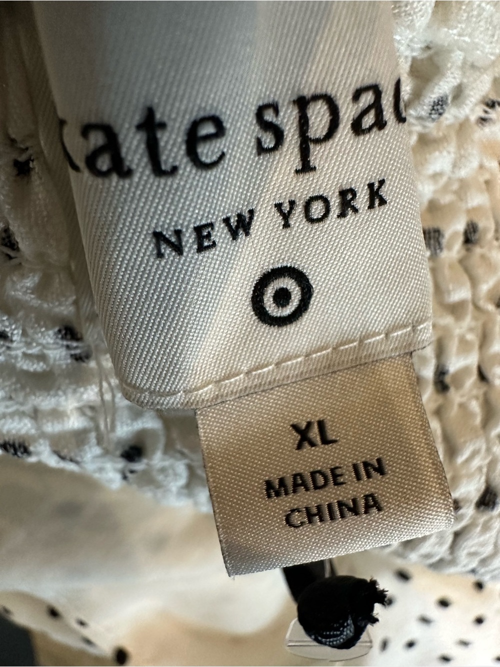 kate spade White with Navy Polka Dot Midi Dress - Picture 5 of 6